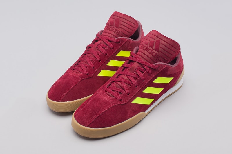 gosha rubchinskiy adidas copa trainers red neon yellow gum white
