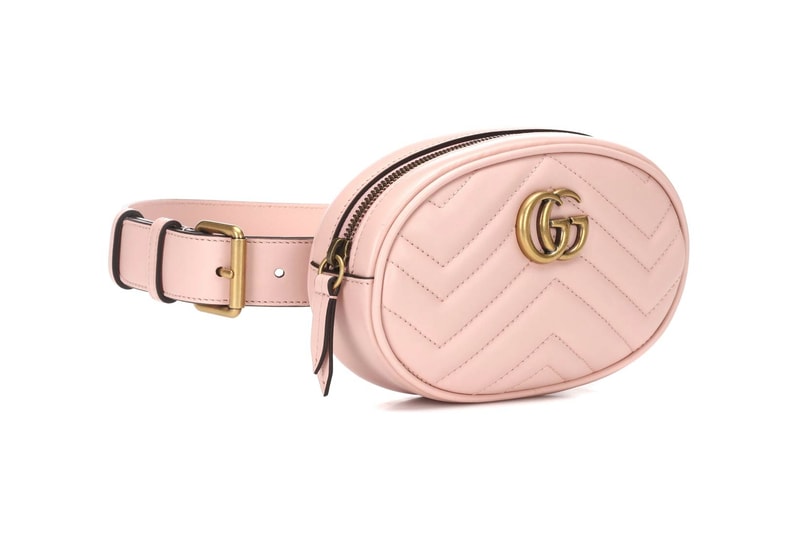 Gucci GG Marmont Leather Belt Bag Perfect Pink