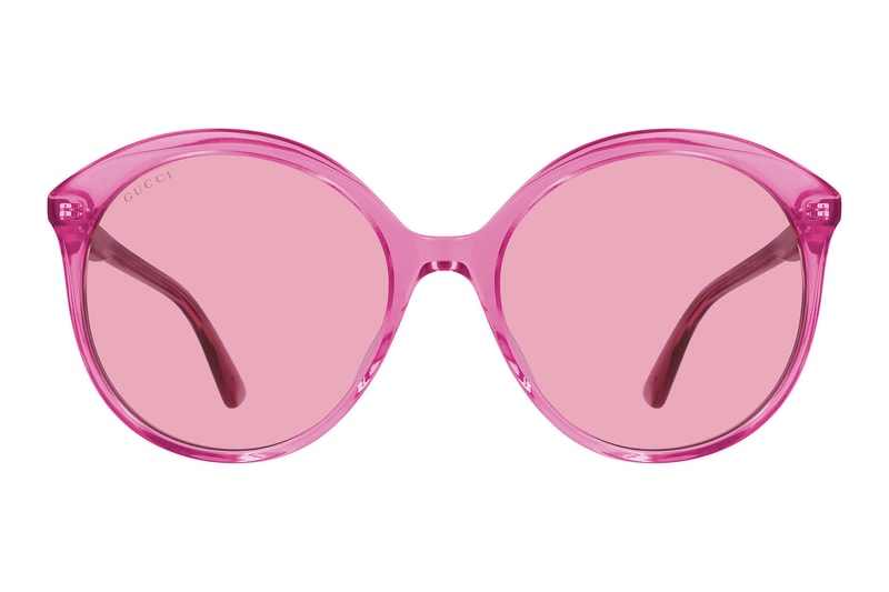 Gucci Monocolor Translucent Retro Sunglasses Vibrant '80s Pink Blue Oversized Where to Buy