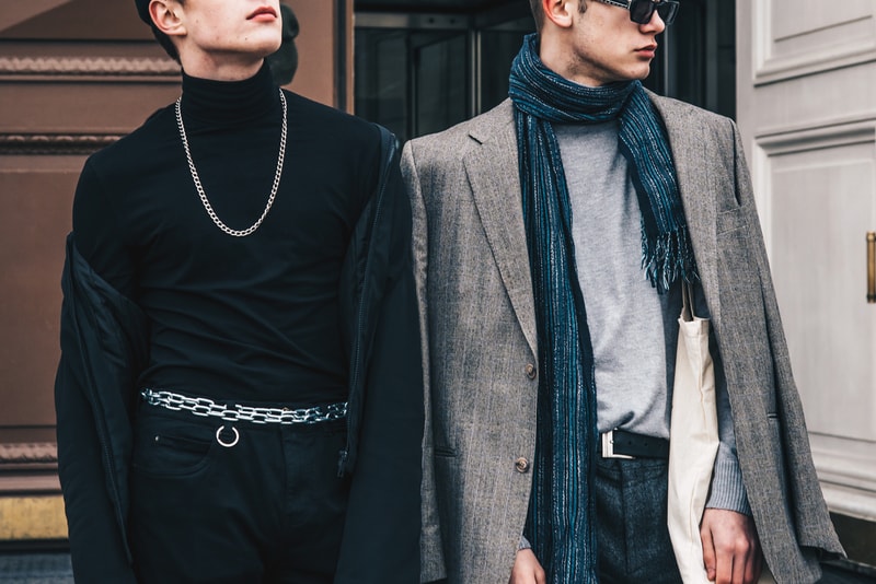 Streetsnaps Moscow Fashion Week 2018 Sweater Jacket Blazer Shirt Black Grey Blue