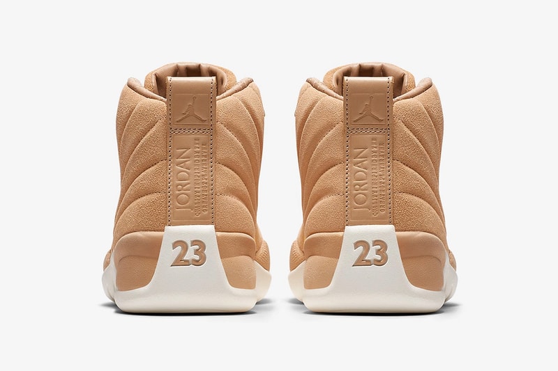 air jordan 12 womens exclusive vachetta tan nike heel profile back