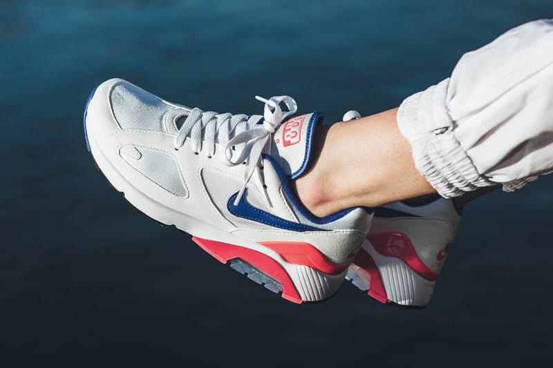 An On-Feet Look at the Nike Air Max 180 "Ultramarine/Solar Red"