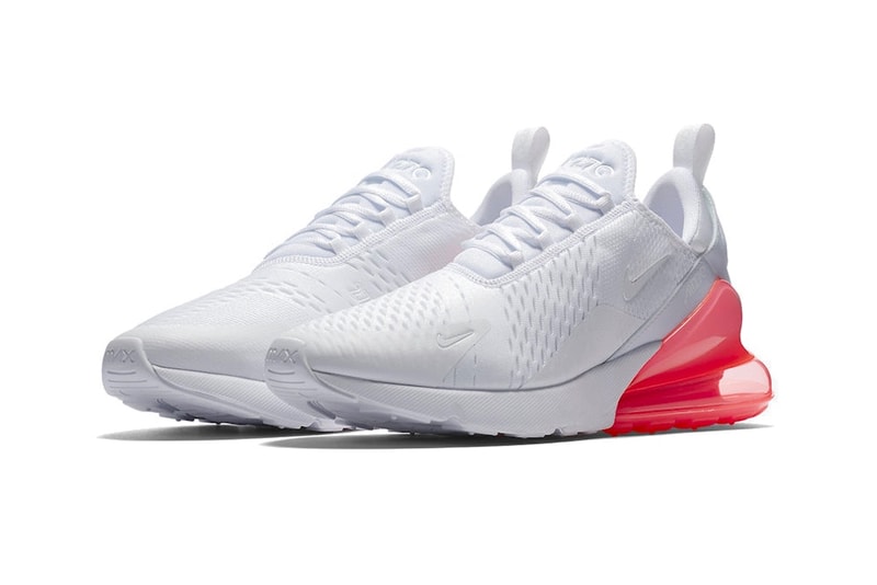 Nike Air Max 270 Hot Punch Total Orange see through transparent heel white mesh mens women's unisex where to buy