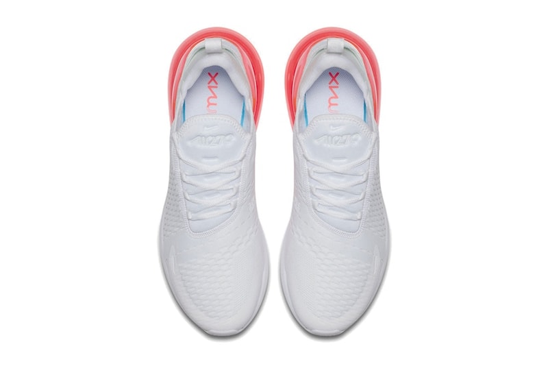 Nike Air Max 270 Hot Punch Total Orange see through transparent heel white mesh mens women's unisex where to buy