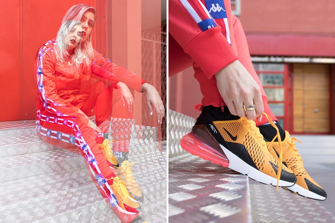 Nike Air Max 270 White Solar Red Sanam Jay Versace Editorial
