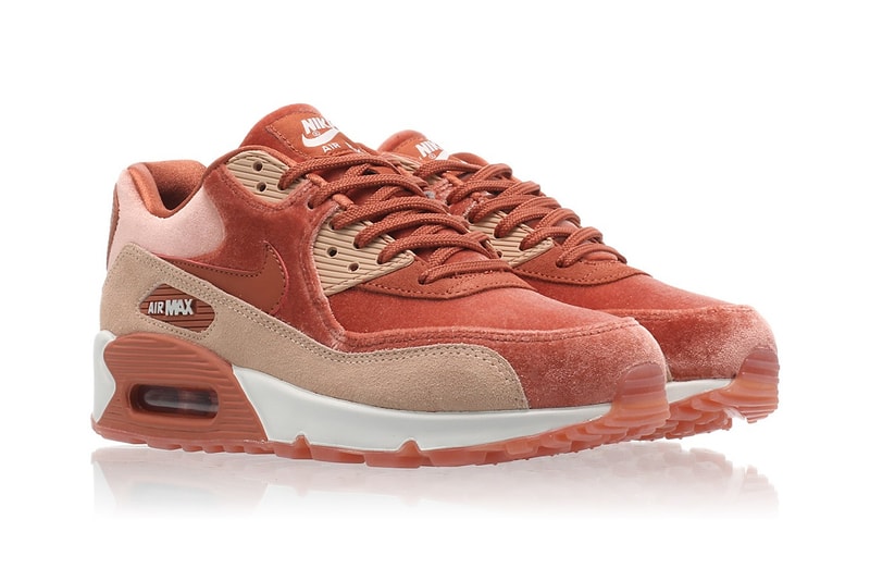 Nike Air Max 90 Dusty Peach Bio Biege Velvet Suede Leather Pink Orange Coral
