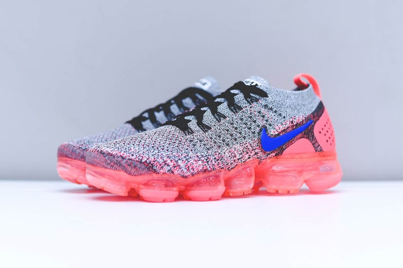 Nike Air VaporMax FK 2 White Blue CrimsonNike Air VaporMax Flyknit 2.0 White Blue Crimson