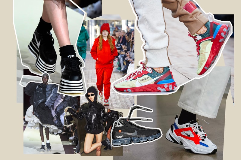 Nike Comme Des Garcons Platform Cortez Off-White Air VaporMax Virgil Abloh UNDERCOVER React Element 87 John Elliott Vandal 2k Creeper Monarch Fashion Week New York Paris