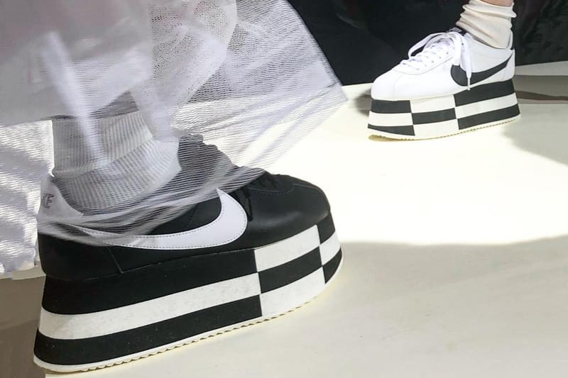 Your First Look at the COMME des GARÇONS x Nike Cortez Platform Sneakers