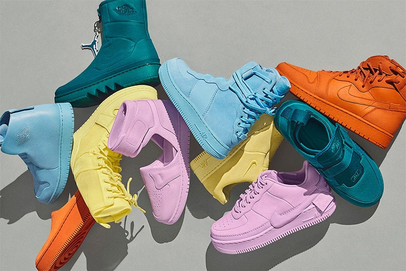 Nike The Reimagined Collection Air Force 1 Jordan Jester Lover Rebel Explorer Sage Violet Mist Light Blue Luminous Green Cinder Orange Geode Teal
