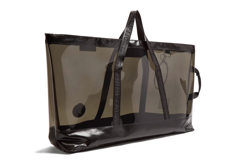 Off-White™ Black PVC Oversized Tote Bag Translucent See Through Transparent Plastic Large unisex mens womens where to buy matchesfashion.com