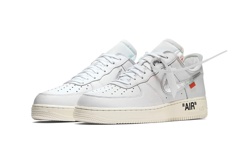 Virgil Abloh x Nike Air Force 1 "White" Release Sneaker Off-White White Chrome Blue Zip Tie Tag