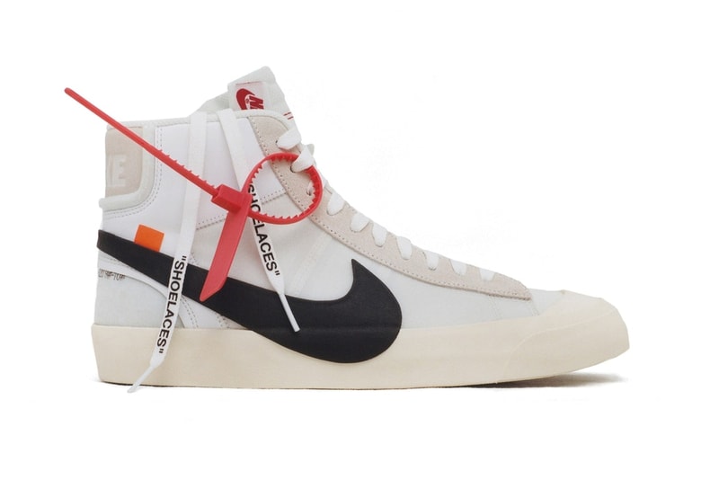 Virgil Abloh x Nike Blazer Studio Mid Sneaker Collaboration Wolf Grey/Pure Platinum/Black/Cool Grey