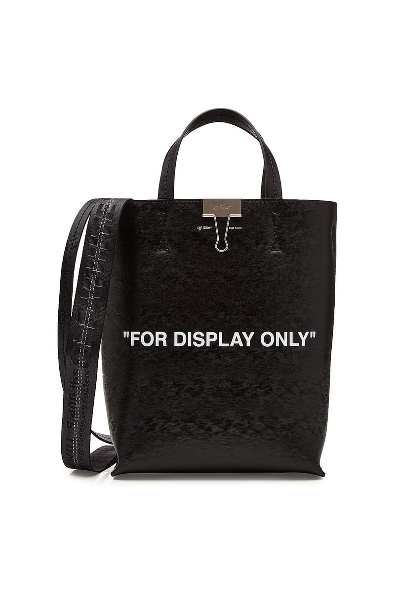 Off-White Virgil Was Not Here Leather Shoulder Bag Black