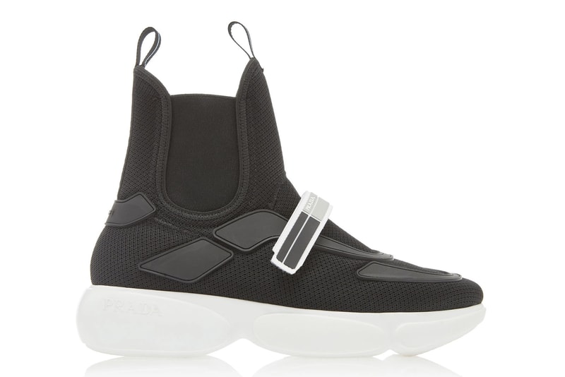 Prada Allacciate Tronchetti Sneakers Trainers Boots Neon Pink Green Orange Black White Sneakerboot Futuristic Fall/Winter 2018 Pre Order Where to Buy Moda Operandi