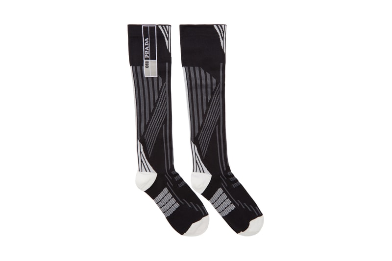 Where to Buy Prada Printed Logo Socks Pink Black Red White Cloudbust Spring Miuccia Prada