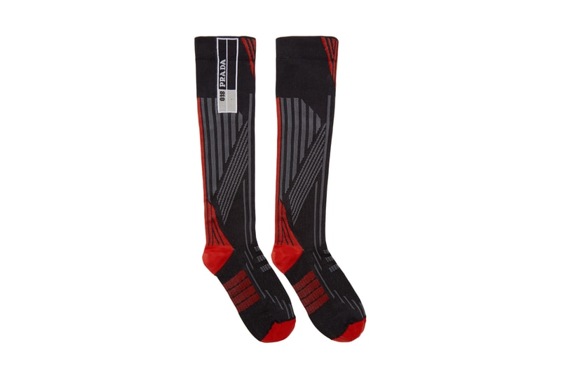 Where to Buy Prada Printed Logo Socks Pink Black Red White Cloudbust Spring Miuccia Prada
