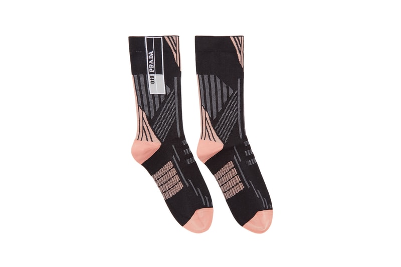 Where to Buy Prada Printed Logo Socks Pink Black Red White Cloudbust Spring Miuccia Prada