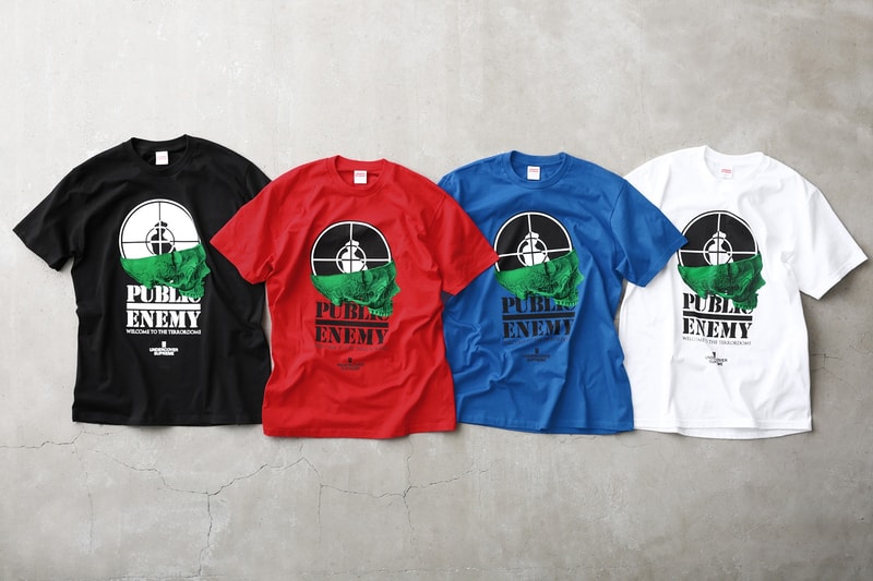 Supreme Public Enemy UNDERCOVER T-Shirt White Red Blue Red