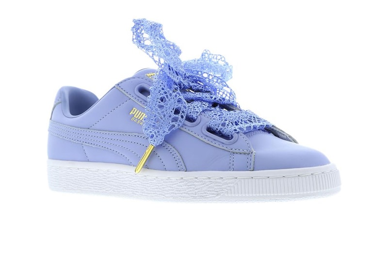 PUMA Basket Heart Lace Lavender Luster White