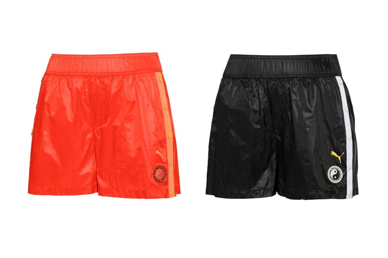Rihanna Fenty PUMA Spring Summer 2018 Tearaway Mini Shorts Black Orange