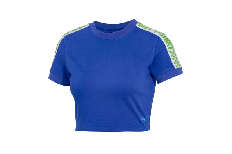 Rihanna Fenty PUMA Spring Summer 2018 Short Sleeve Cropped T-Shirt Dazzling Blue