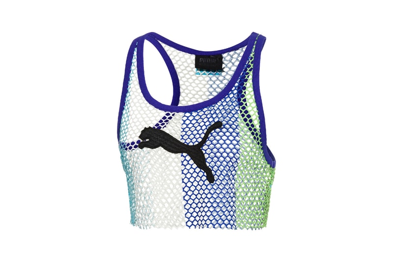 Rihanna Fenty PUMA Spring Summer 2018 Mesh Cropped Tank Top PUMA Bluefish