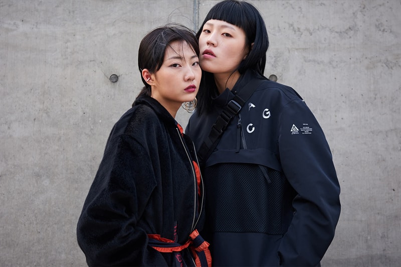 Seoul Fashion Week Fall/Winter 2018 Street Style Streetsnaps Women Streetwear Dior Off-White Nike Air Max 270 ACG Burberry