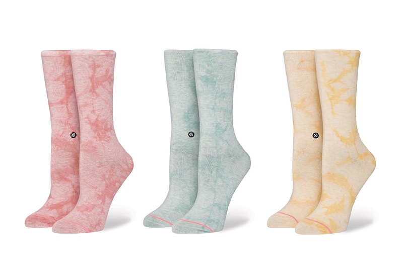 Stance Pastel Pink Mint Green Yellow Tie-Dye Socks Botanical Dye Mother Nature Crew Invisible Sneaker Socks Where to Buy Women's