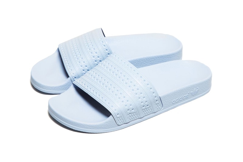 adidas Originals Adilette Slides Pastel Baby Blue womens unisex slip on sandals affordable where to buy size?