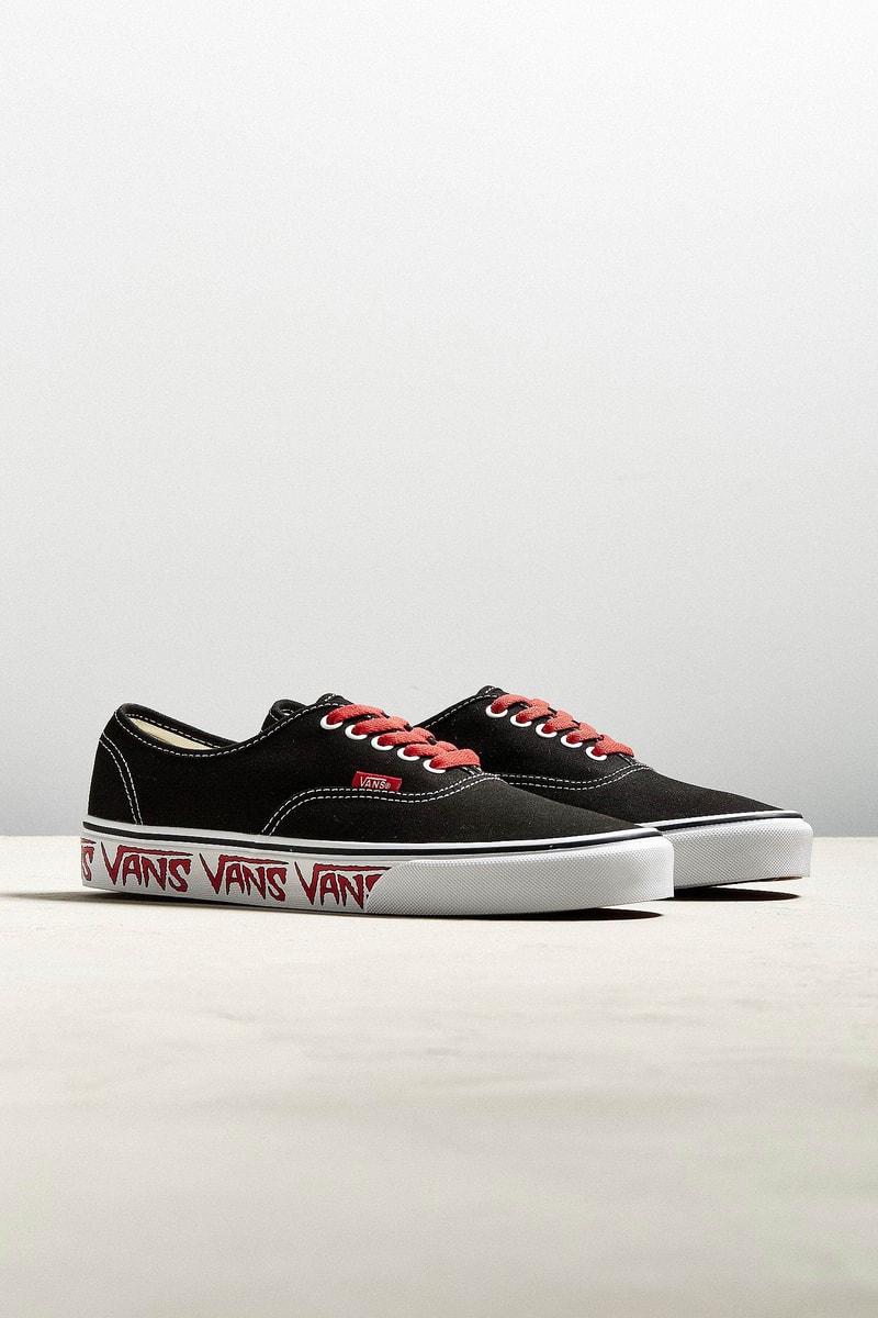 Vans Authentic Sketch Sidewall Black Red