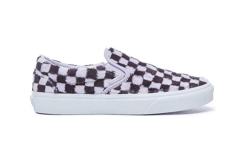 Vans Furry Pastel Authentic Slip-On Sneakers Lilac Purple Yellow Checkerboard Fuzzy Fur Women's Girls Ladies Where to buy