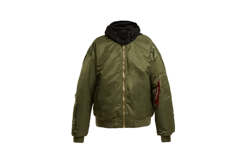 Vetements Oversized Bomber Jacket Olive Green