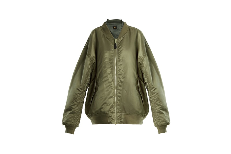 Vetements Reversible Bomber Jacket Khaki Green