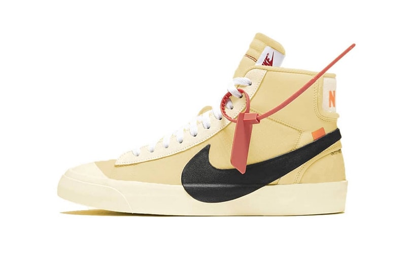 Virgil Abloh x Nike Blazer Two New Colorways Black Cream White Sneaker Silhouette Collaboration The Ten