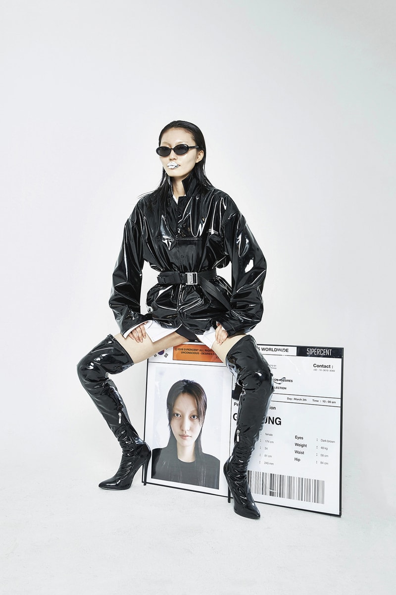 51PERCENT Spring/Summer 2018 Collection Lookbook Enamel Coach Jacket Boots Black