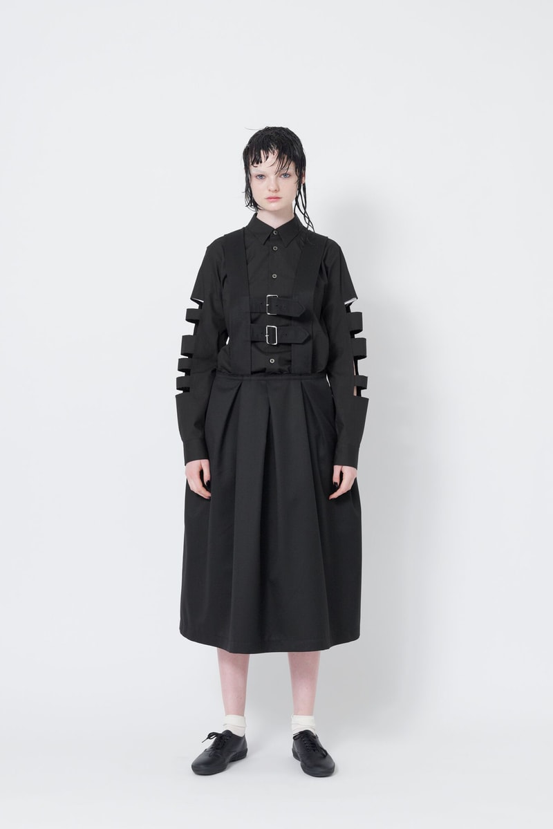 Black Comme des Garcons Spring Summer 2018  Rei Kawakubo Womenswear Blue Grey Red White