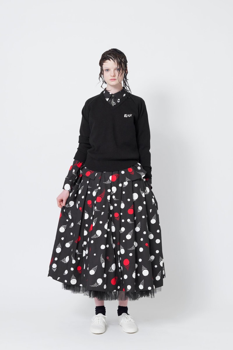 Black Comme des Garcons Spring Summer 2018  Rei Kawakubo Womenswear Blue Grey Red White