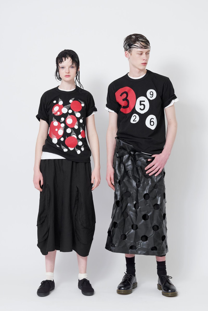 Black Comme des Garcons Spring Summer 2018  Rei Kawakubo Womenswear Blue Grey Red White