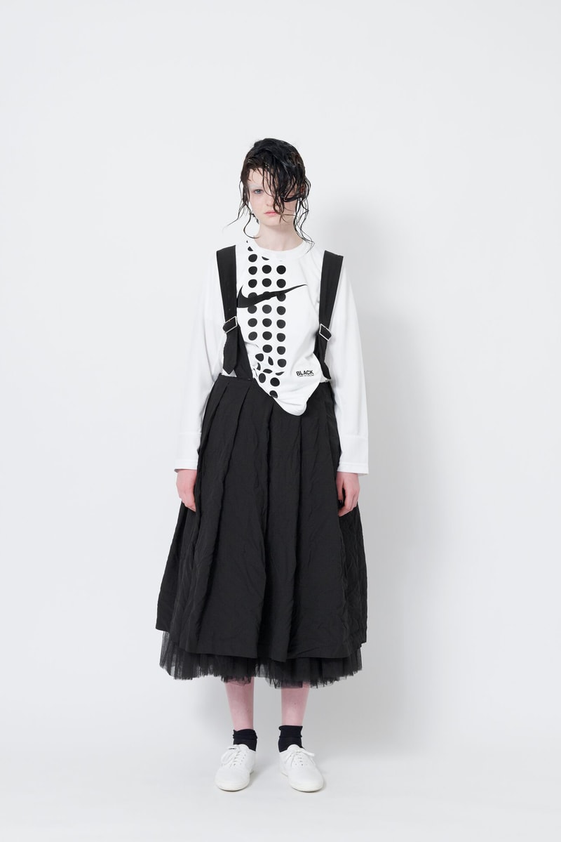 Black Comme des Garcons Spring Summer 2018  Rei Kawakubo Womenswear Blue Grey Red White