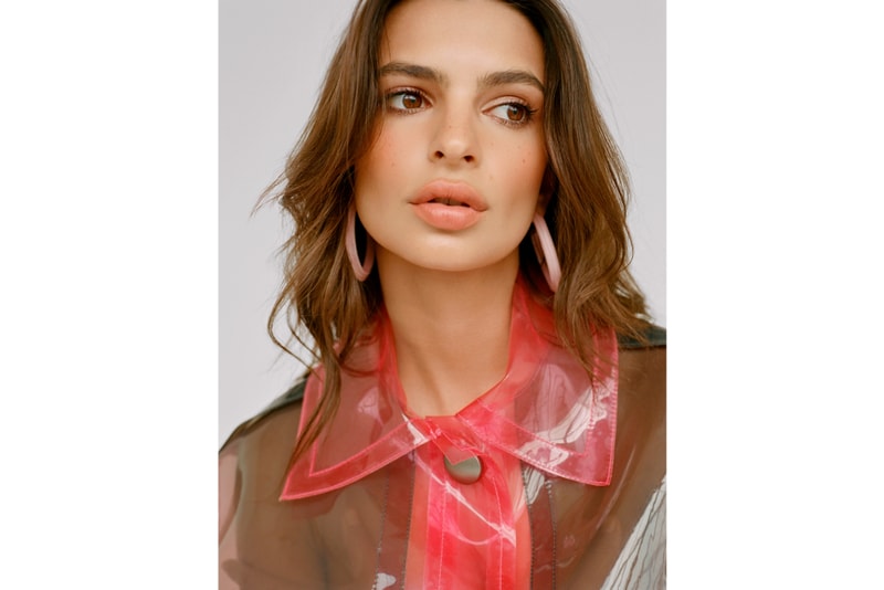 Emily Ratajkovski Alison Lou Jewelry Campaign Lucite Hoop Earrings Size 90s Lookbook Jewelry