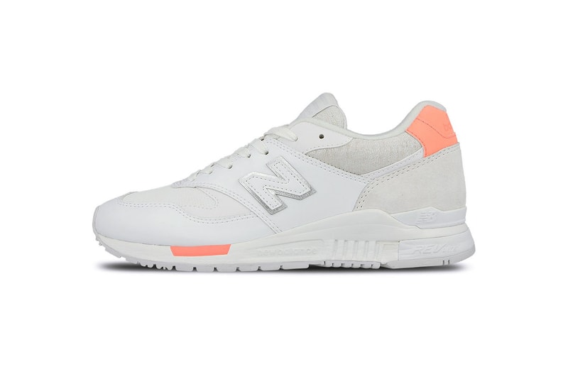 New Balance 840 White/Orange Sneaker White Sole Silhouette