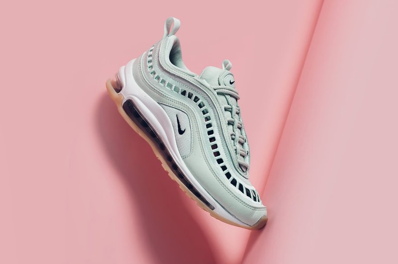 Nike Air Max 97 Ultra "Barely Green/Gum" Sneaker Woven Mesh Panel