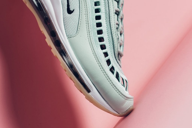 Nike Air Max 97 Ultra "Barely Green/Gum" Sneaker Woven Mesh Panel