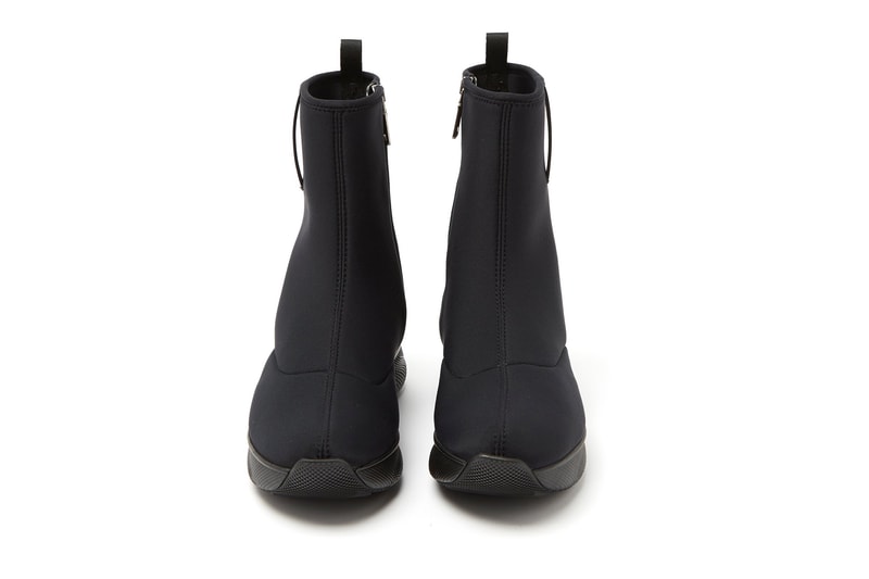 Prada Neoprene Black Ankle Boots Spring