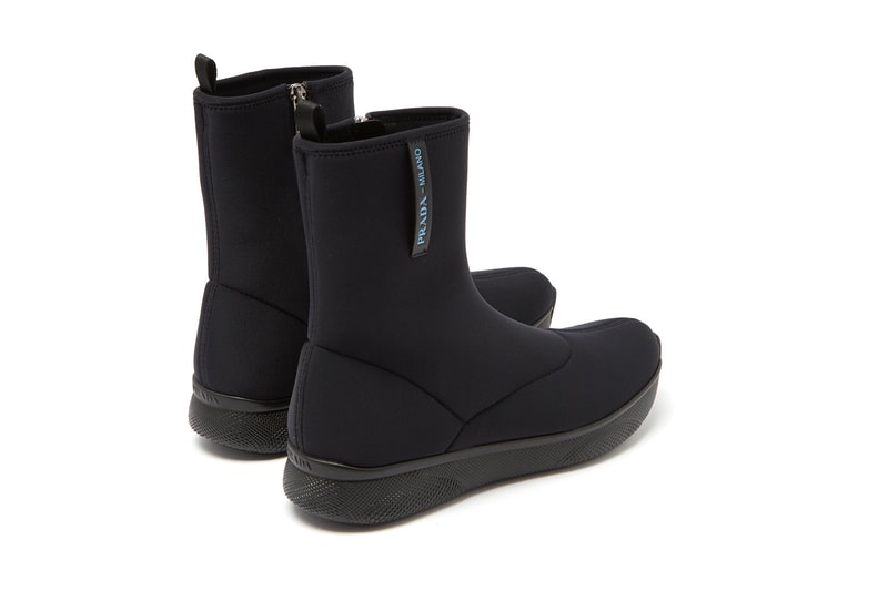Prada Neoprene Black Ankle Boots Spring