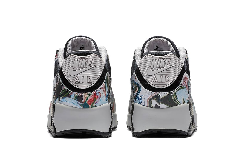 Nike Air Max 90 Marble Dye Vibrant Sneaker Red Blue Black White