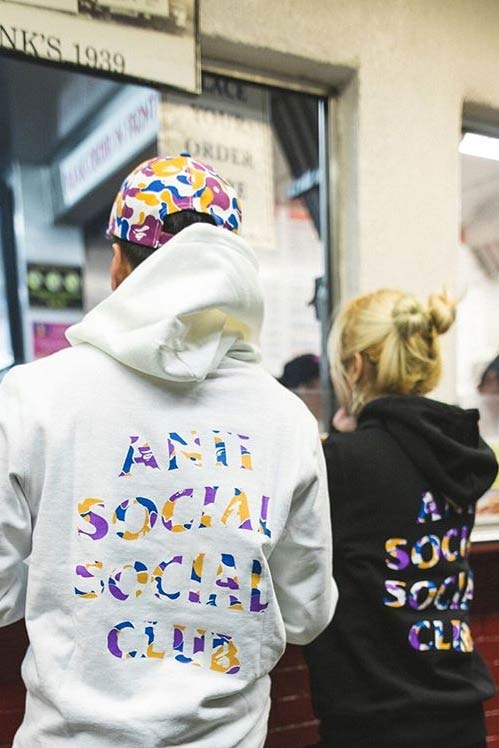 Anti Social Social Club BAPE Hoodies White Black