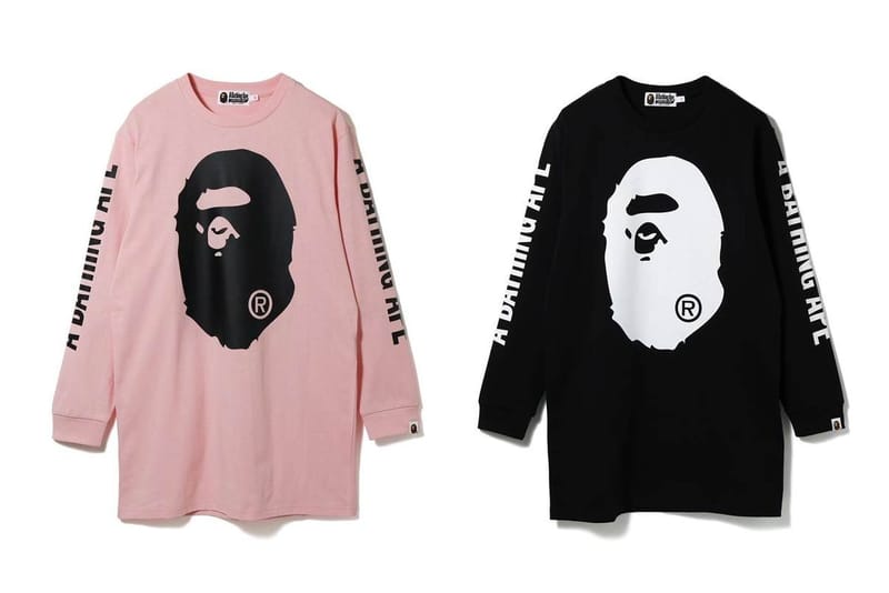 Peep BAPE's New "Big Ape Head" Shirts in Pink & Black