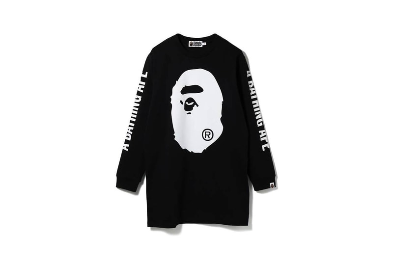 BAPE Big Ape Head Long Sleeve T-Shirts Black